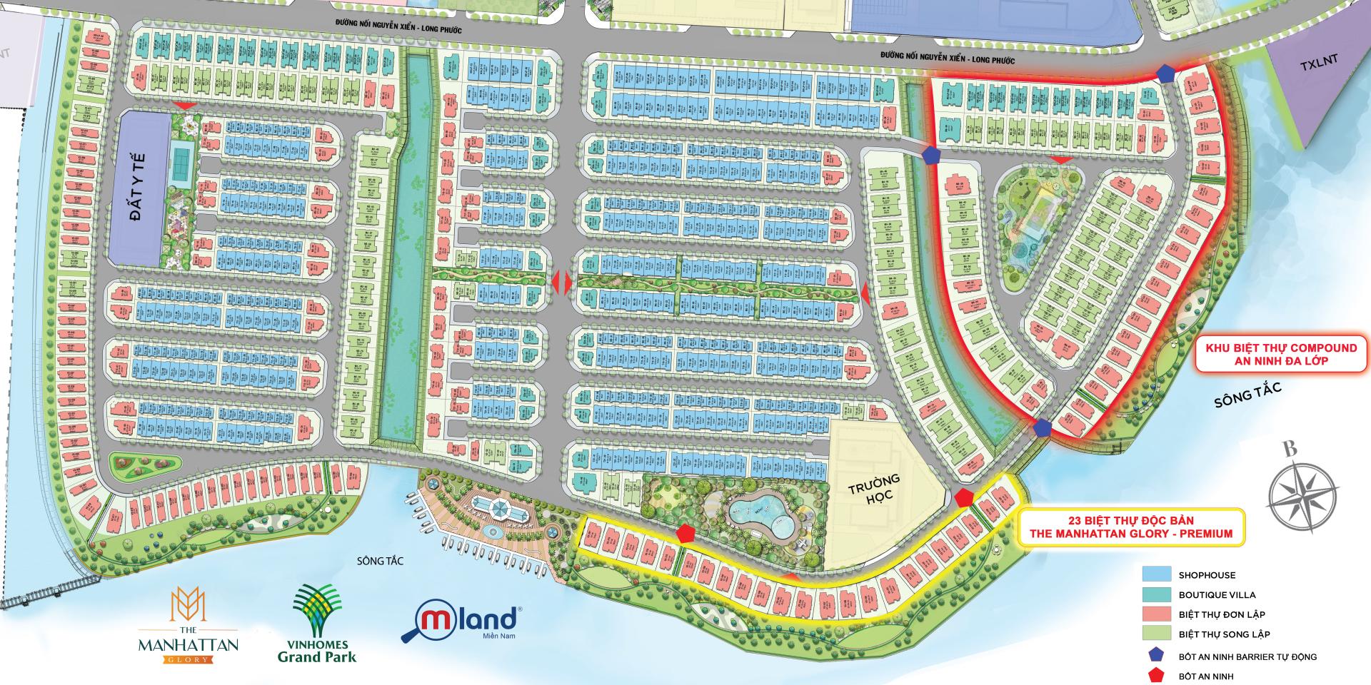 VỊ trí Nhà phố Manhattan Glory